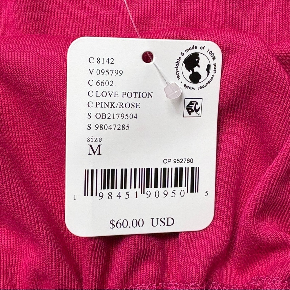 NWT Free People Good Feels Tunic Top Size M in Love Potion Vibrant Pink - Picture 14 of 14